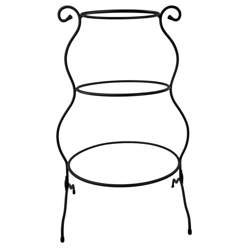 Longaberger Foundry MIXING BOWL STAND 3 Tier Black Wrought Iron - Picture 2 of 12